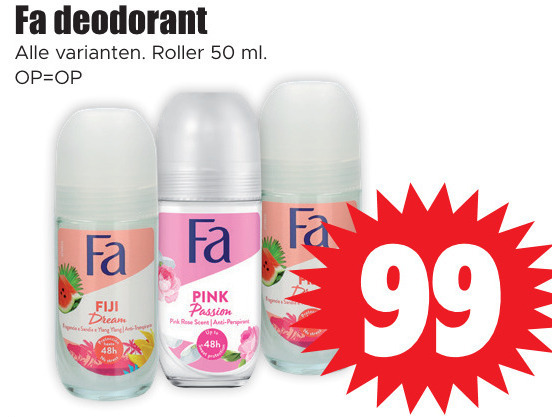 Fa   deodorant folder aanbieding bij  Dirk - details