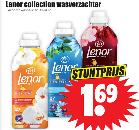 Lenor   wasverzachter folder aanbieding bij  Dirk - details