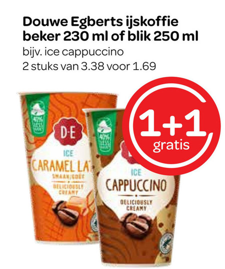 Douwe Egberts   ijskoffie folder aanbieding bij  Spar - details