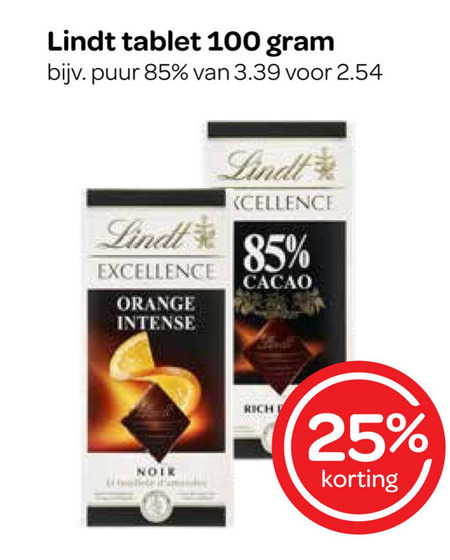 Lindt   chocolade folder aanbieding bij  Spar - details