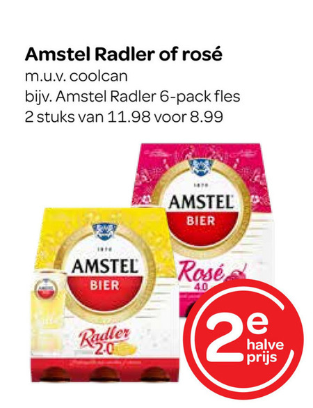 Amstel   radler bier folder aanbieding bij  Spar - details