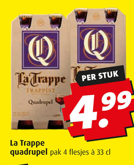 La Trappe   speciaalbier folder aanbieding bij  Boni - details