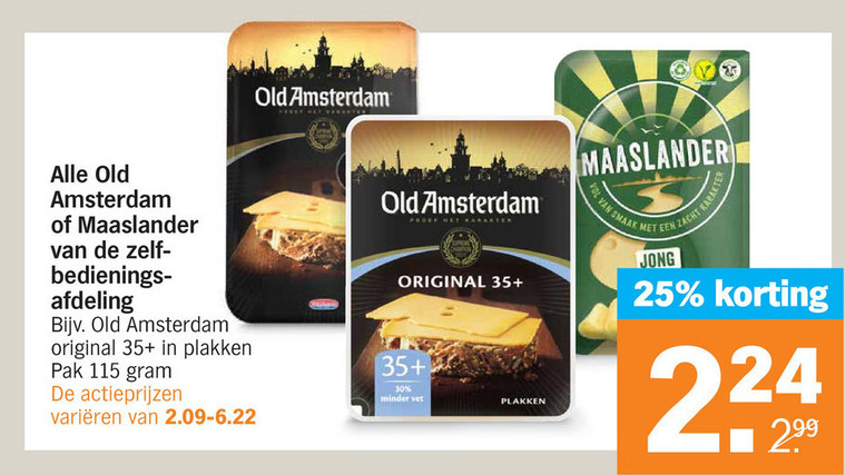 Old Amsterdam   kaasplakken, kaas folder aanbieding bij  Albert Heijn - details