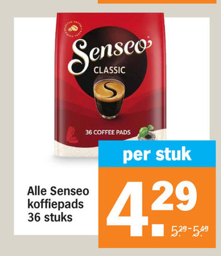 Douwe Egberts Senseo   koffiepad folder aanbieding bij  Albert Heijn - details