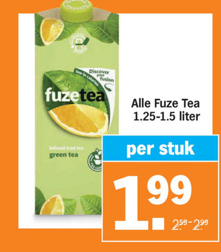 Fuze Tea   ice tea folder aanbieding bij  Albert Heijn - details