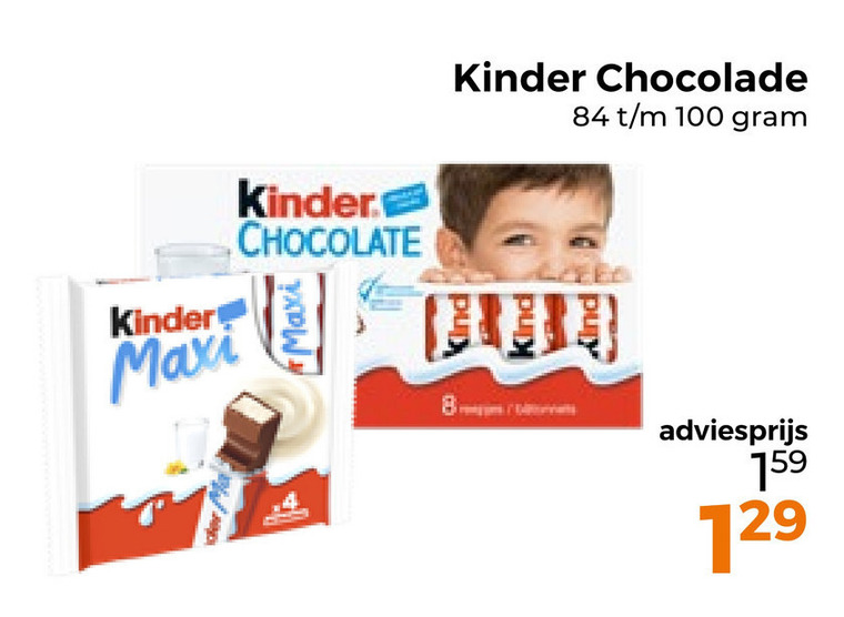 Kinder   chocolade folder aanbieding bij  Trekpleister - details