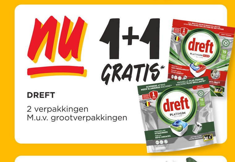 Dreft   vaatwasmiddel folder aanbieding bij  Jumbo - details