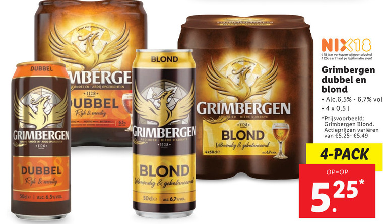 Grimbergen   speciaalbier folder aanbieding bij  Lidl - details