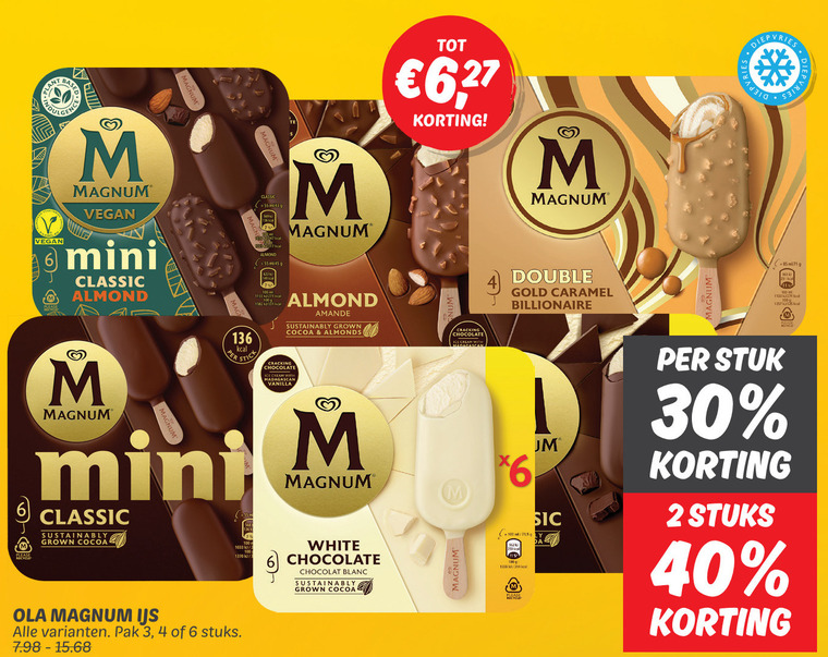 Magnum   ijslollies folder aanbieding bij  Dekamarkt - details