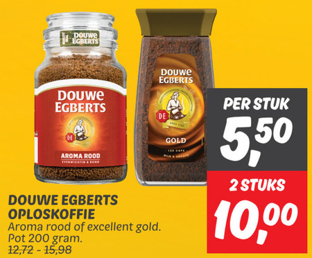 Douwe Egberts   oploskoffie folder aanbieding bij  Dekamarkt - details