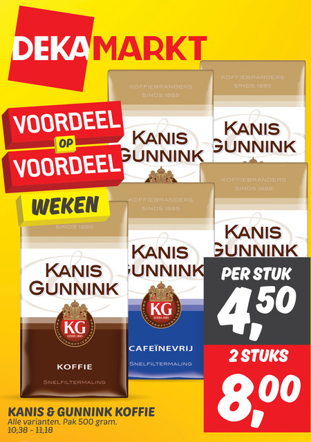 Kanis en Gunnink   koffie folder aanbieding bij  Dekamarkt - details