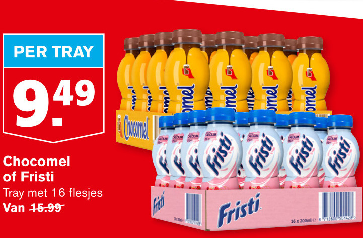 Fristi   chocolademelk, drinkyoghurt folder aanbieding bij  Hoogvliet - details