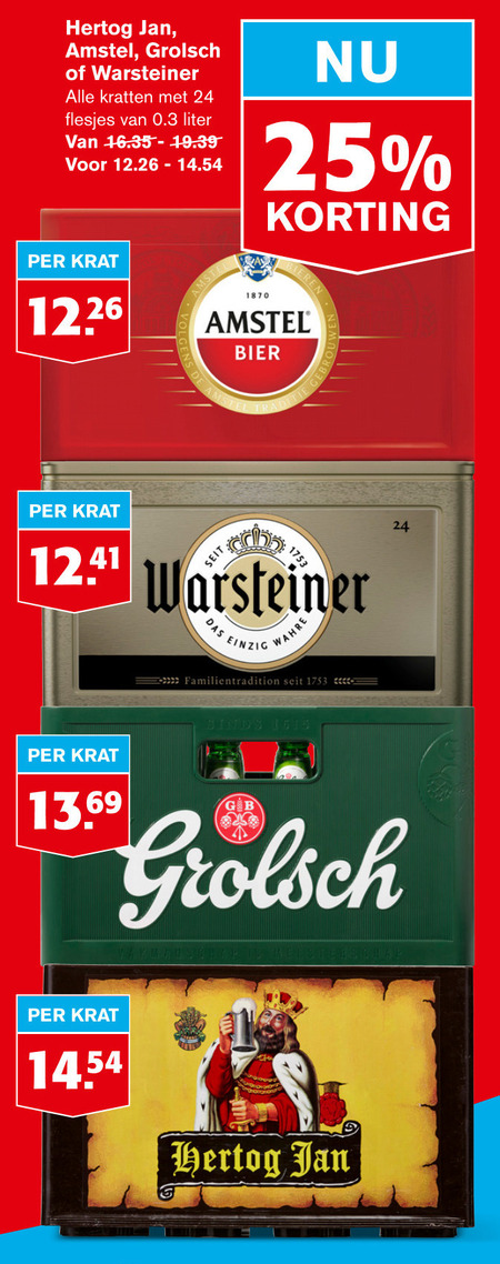 Grolsch   krat bier folder aanbieding bij  Hoogvliet - details