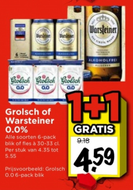 Warsteiner   alcoholvrij bier folder aanbieding bij  Vomar - details