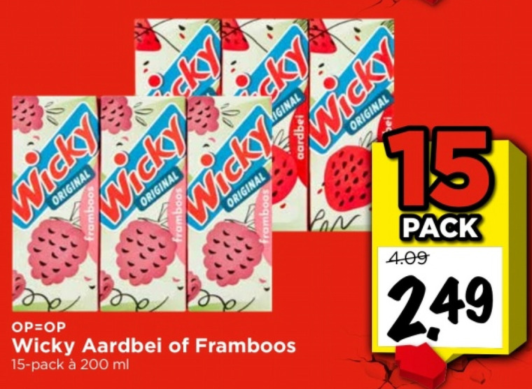 Wicky   fruitdrank folder aanbieding bij  Vomar - details