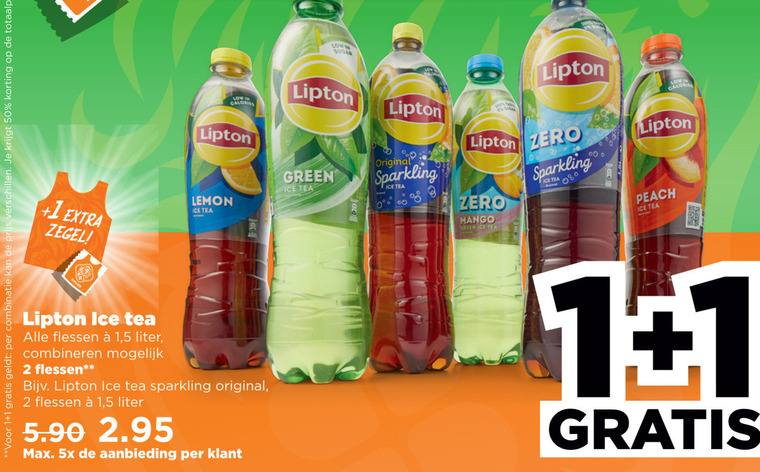 Lipton   ice tea folder aanbieding bij  Plus - details