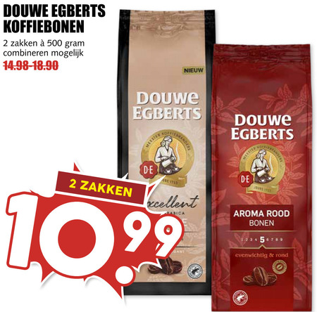 Douwe Egberts   koffiebonen folder aanbieding bij  MCD Supermarkt Basis - details