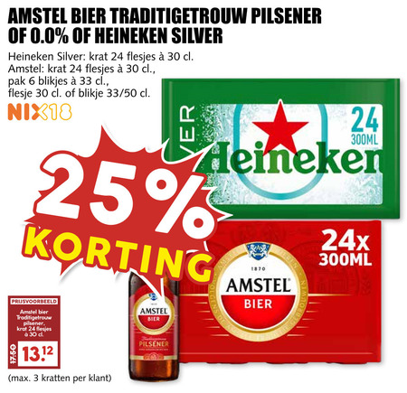 Heineken Silver   bier, krat bier folder aanbieding bij  MCD Supermarkt Basis - details