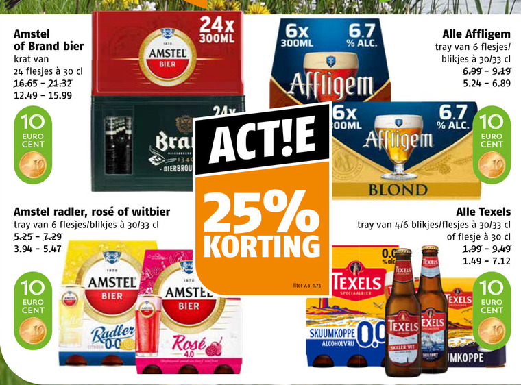 Texels   krat bier, radler bier folder aanbieding bij  Poiesz - details