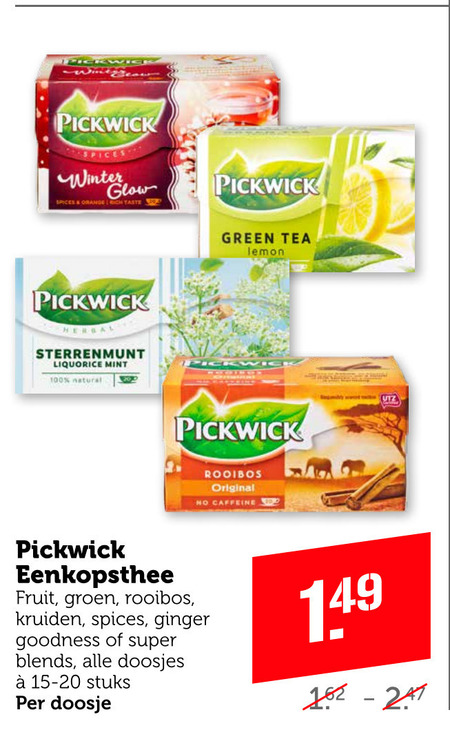 Pickwick   thee folder aanbieding bij  Coop - details