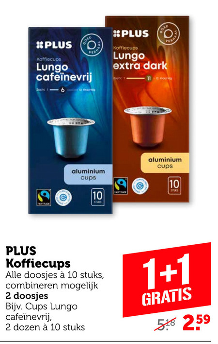 Plus Huismerk   koffiecups folder aanbieding bij  Coop - details