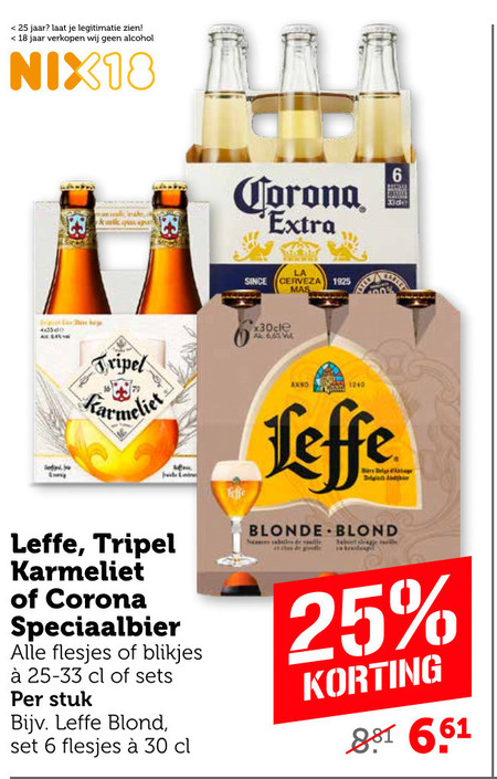 Leffe   speciaalbier, blikje bier folder aanbieding bij  Coop - details