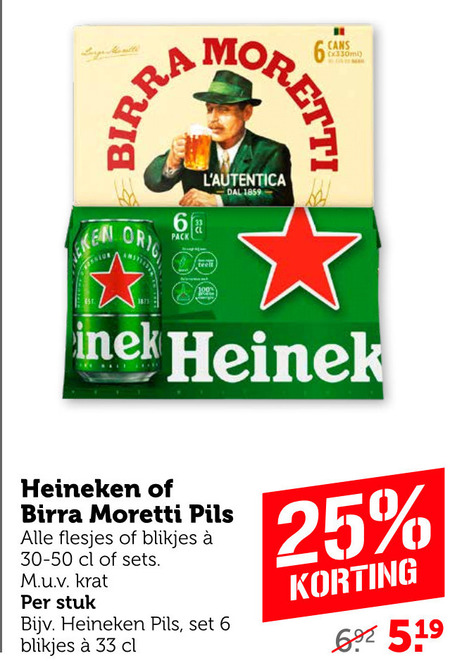 Birra Moretti   blikje bier folder aanbieding bij  Coop - details