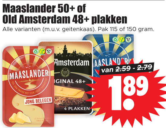 Old Amsterdam   kaasplakken folder aanbieding bij  Dirk - details