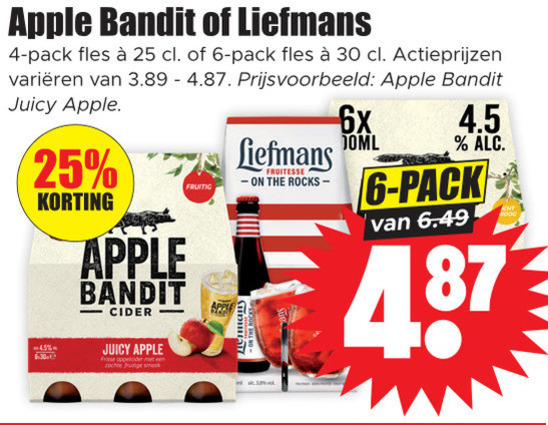 Liefmans   appelcider, rose bier folder aanbieding bij  Dirk - details