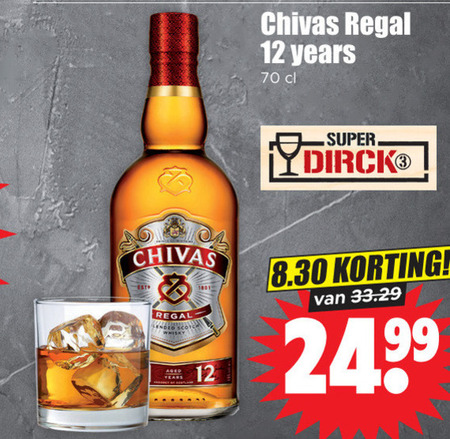 Chivas Regal   whisky folder aanbieding bij  Dirk - details