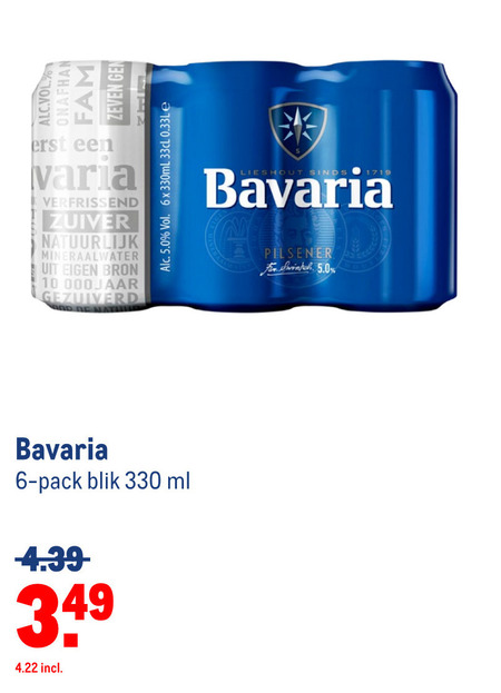 Bavaria   blikje bier folder aanbieding bij  Makro - details