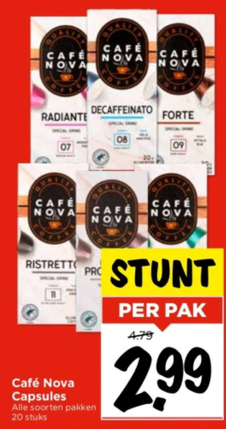 Cafe Nova   koffiecups folder aanbieding bij  Vomar - details