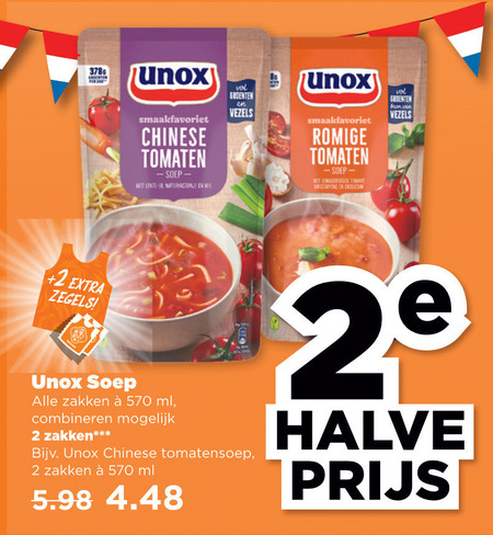 Unox   soep folder aanbieding bij  Plus - details