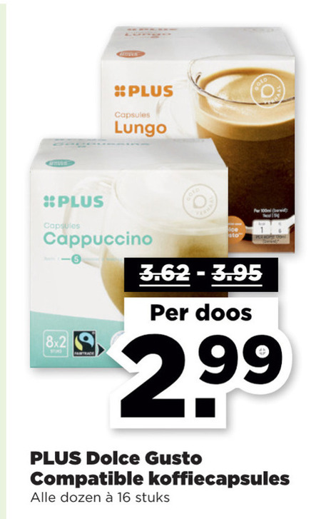 Plus Huismerk   dolce gusto capsules folder aanbieding bij  Plus - details