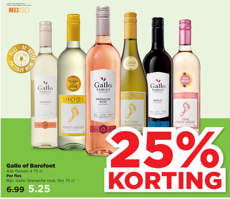 Gallo   rode wijn, rose folder aanbieding bij  Plus - details