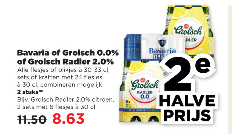 Bavaria   alcoholvrij bier, radler bier folder aanbieding bij  Plus - details