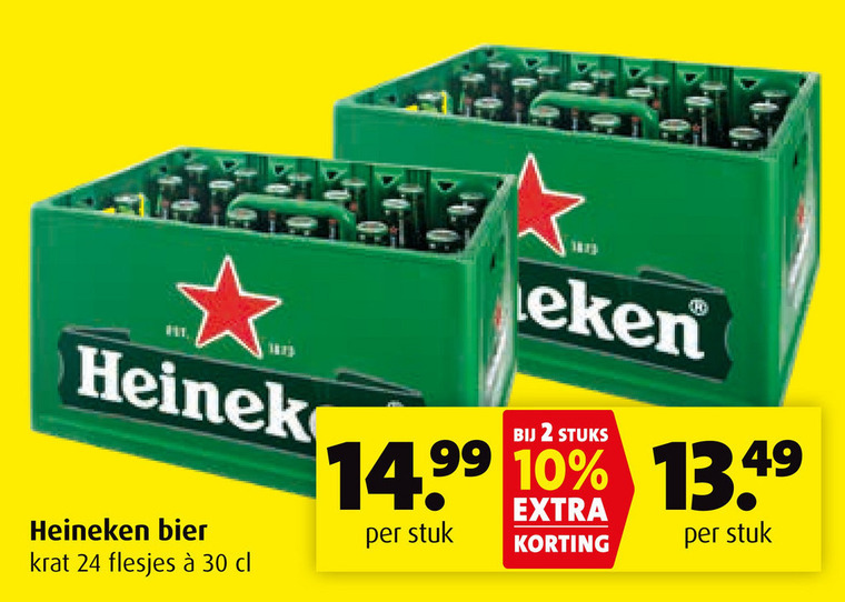 Heineken   krat bier folder aanbieding bij  Boni - details