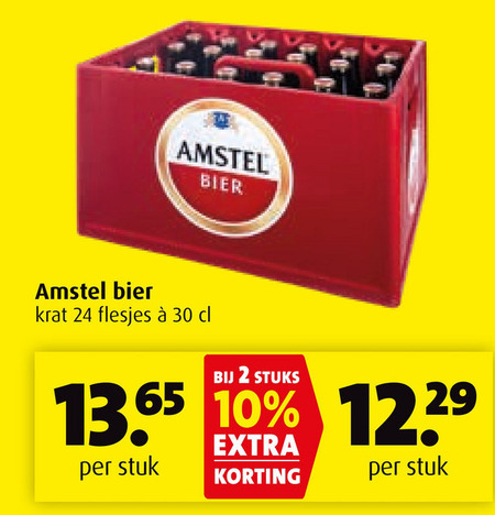 Amstel   krat bier folder aanbieding bij  Boni - details