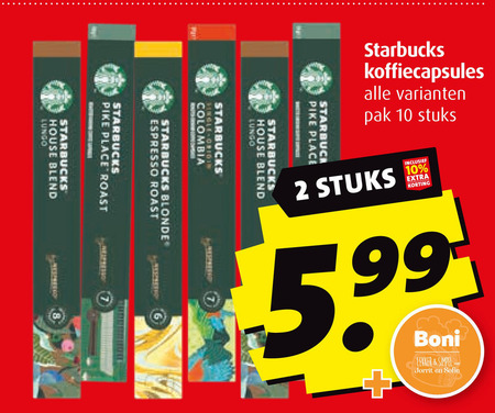 Starbucks   koffiecups folder aanbieding bij  Boni - details