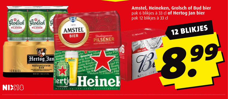 Grolsch   blikje bier folder aanbieding bij  Boni - details