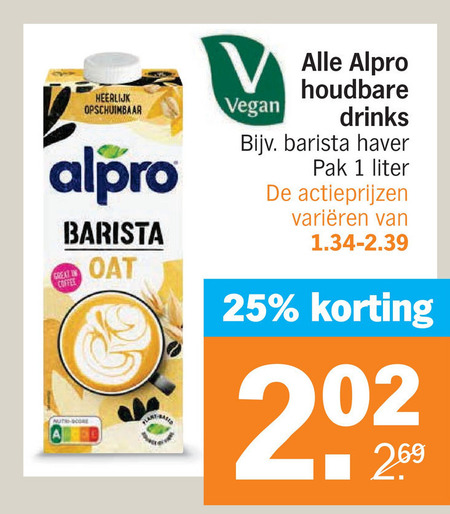 Alpro   soja melk folder aanbieding bij  Albert Heijn - details