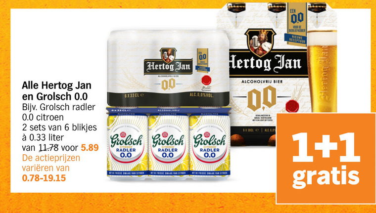 Hertog Jan   alcoholvrij bier folder aanbieding bij  Albert Heijn - details