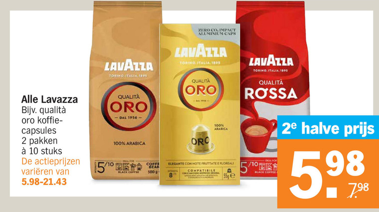 Lavazza   dolce gusto capsules, koffiebonen folder aanbieding bij  Albert Heijn - details