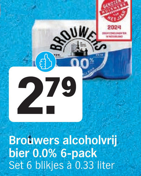 Brouwers   alcoholvrij bier folder aanbieding bij  Albert Heijn - details