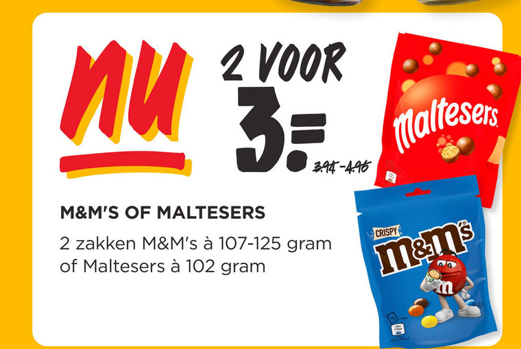 M en Ms   chocoladepindas, chocolade folder aanbieding bij  Jumbo - details