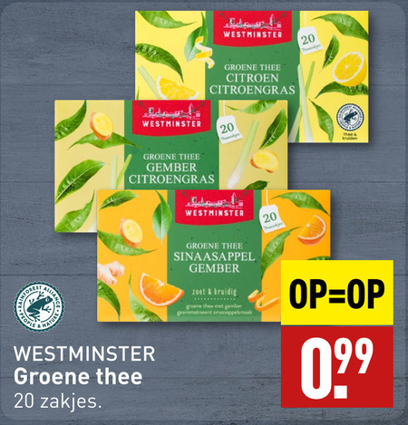 Westminster   thee folder aanbieding bij  Aldi - details