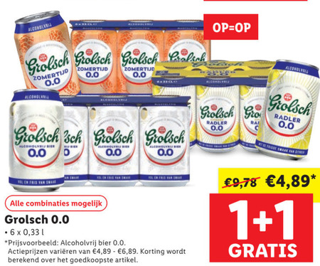 Grolsch   alcoholvrij bier folder aanbieding bij  Lidl - details