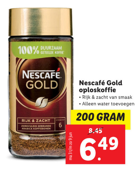 Nescafe   oploskoffie folder aanbieding bij  Lidl - details