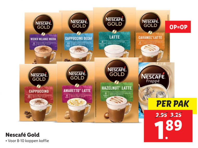 Nescafe   oploskoffie folder aanbieding bij  Lidl - details