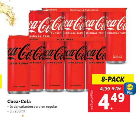 Coca-Cola   cola folder aanbieding bij  Lidl - details